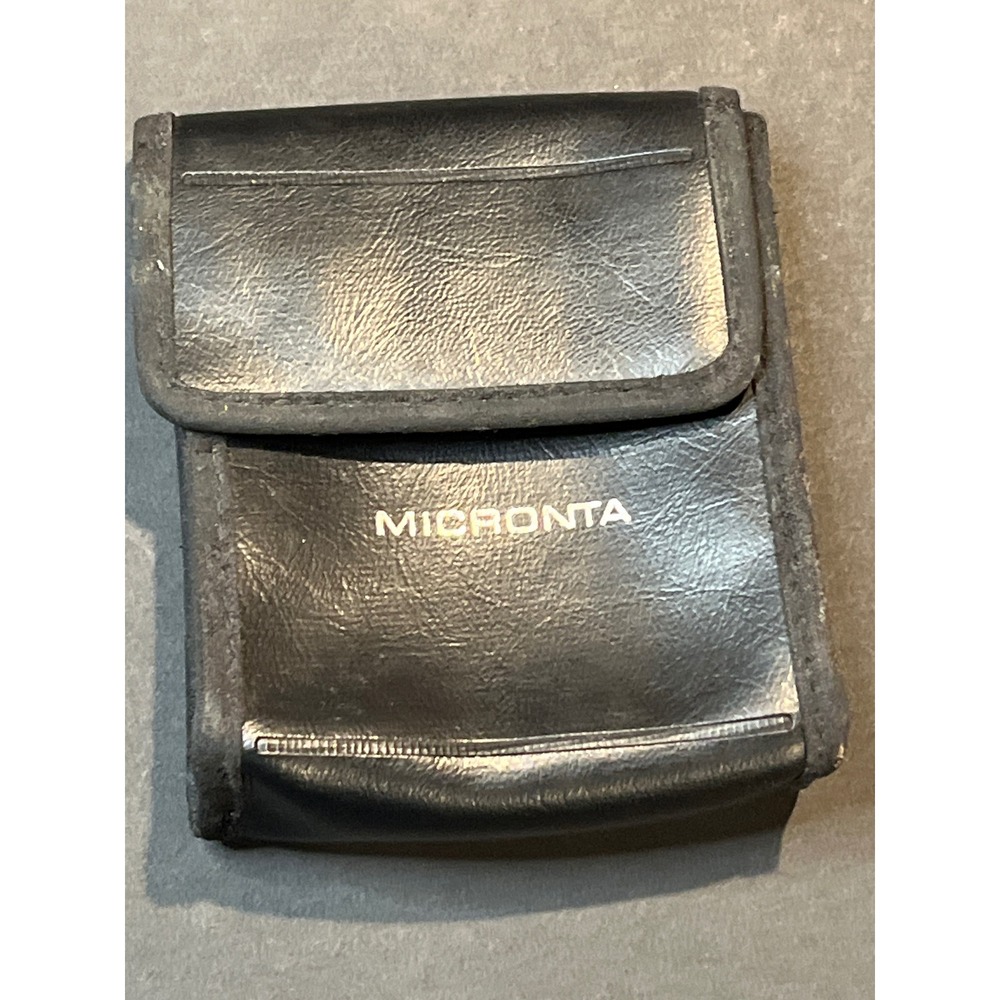 Vintage Micronta Black Faux Leather Multimeter Tool Carrying Case Pouch 4.5x4